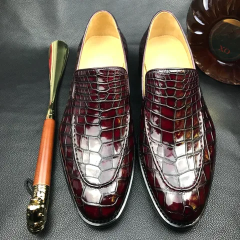 Scale-Patterned Dress Loafers BMBAS120201
