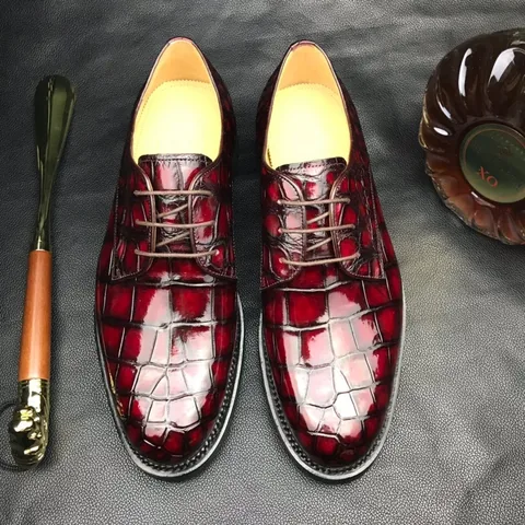 Men Crocodile Walking Formal Business Shoes BMBAS12069