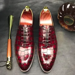 Men’s New Genuine Crocodile Oxford Shoes BMBAS12072 image 1