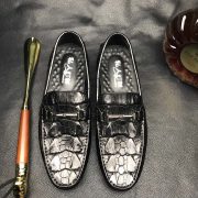 Crocodile Leather Casual Driving Slip-on Shoe