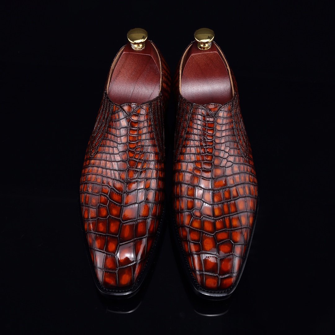 Crocodile Men’s Leather Loafer Driving Style BMBAS12058