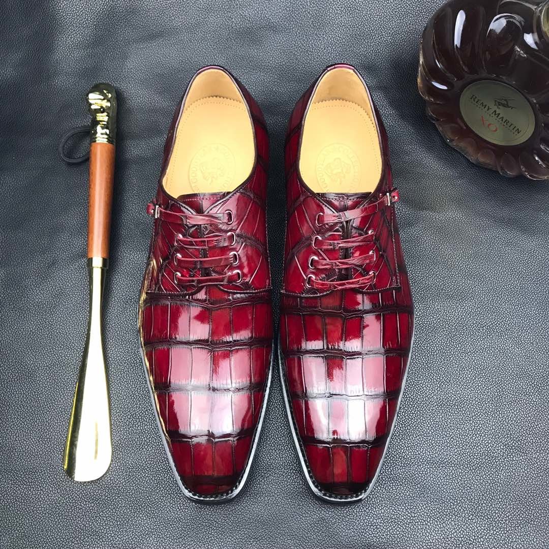 Men’s Business Shoes Crocodile Derby British Style BMBAS12086