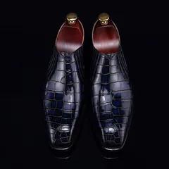 Scale-Patterned Slip-On Casual Loafers BMBAS12059 image 1