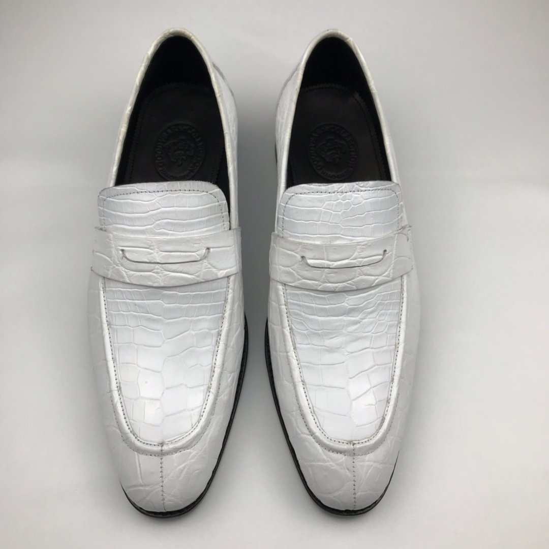 crocodile slip ons