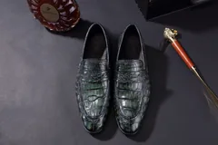 Crocodile Pattern Hasp Pointed Shoes BMGAS120100 image 1