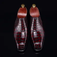 Crocodile Skin Slip On Crocodile Leather Boat Shoes BMBAS12060 image 1