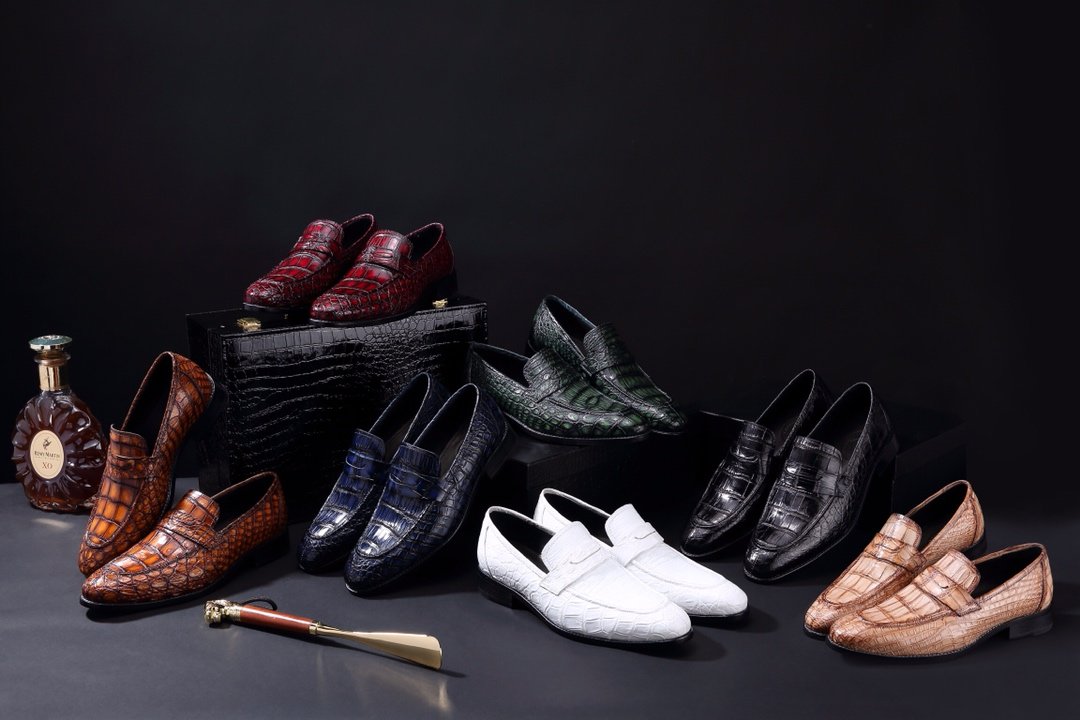 Men’s Soft Crcodile Genuine Leather Penny Loafers BMBAS120104 image 5