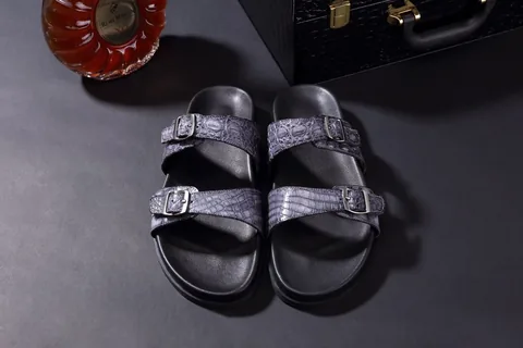 Men Youth Trend Crocodile Beach Slippers BMGAS120110