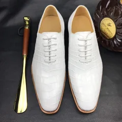 Mens Handcrafted Crocodile Oxford Shoe BMWAS120115 image 1