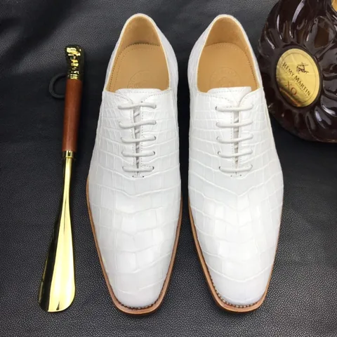 Mens Handcrafted Crocodile Oxford Shoe BMWAS120115