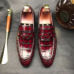 Men Crocodile Dress Shoes Peas Shoes BMBAS120118 image 1