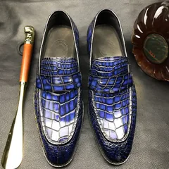 Mens Dress Shoes Genuine Crocodile Boat Shoes BMBAS120119 image 1