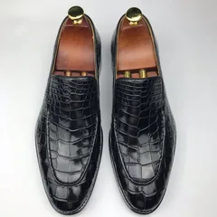 Men’s Slip-On Crocodile Driving Style Loafer BMBAS120131 image 1
