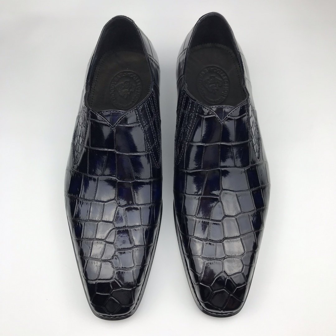 Loafers Men Crocodile Leather Fashion Slip-on Shoes BMBAS120132