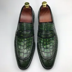 Men Penny Loafer Slip on Crocodile Texture BMGAS120135 image 1