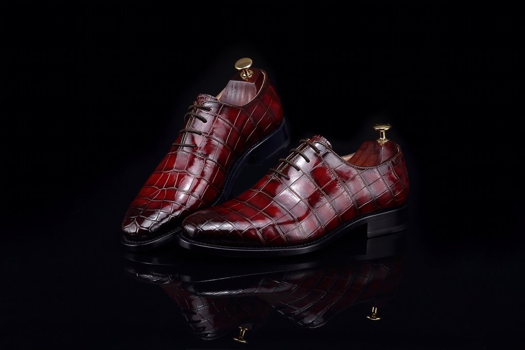 Mens classic Oxfords Crocodile Wedding Shoes BMBAS120140 image 5