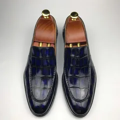 Mens Crocodile Slip-On Dress Loafer BMBAS12063 image 1