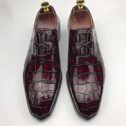 Men's Genuine Crocodile Oxford Shoes Lace Up Shoes