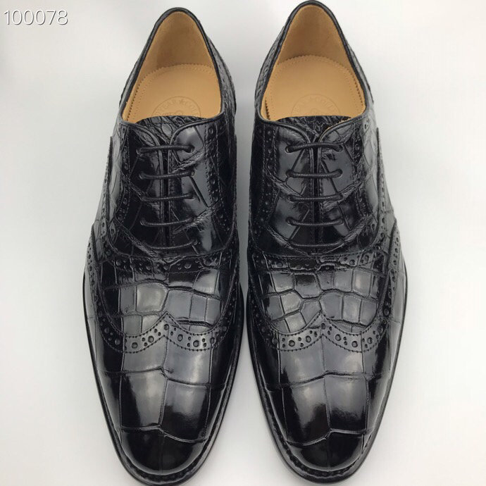 Men’s Crocodile with Leather Sole Oxford BMBAS120149