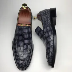 Men’s Loafers Crocodile Formal Classic Dress Shoes BMGAS12065 image 5