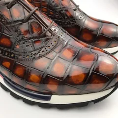 Men’s Crocodile Oxfords Shoes Brogue Casual Dress BMBAS120169 image 4