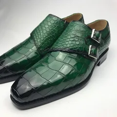 Men’s Crocodile Cap Toe Double Monk Strap BMGAS120171 image 4