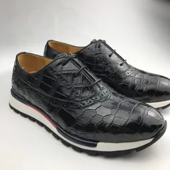 Men’s Crocodile Leather Oxford Shoes Casual Sneaker BMBAS120172 image 4