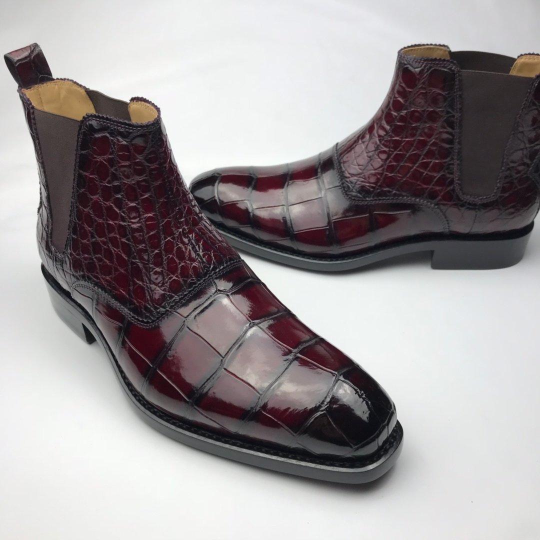 Crocodile Deluxe Strap Stitching Boots BMBAS120177 image 3