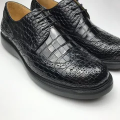 Exotic Men’s Crocodile Leather Wingtip Shoes BMBAS120180 image 4