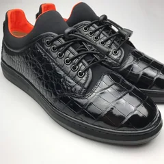 Men’s Crocodile Casual Breathable Flat Shoes BMBAS120181 image 4