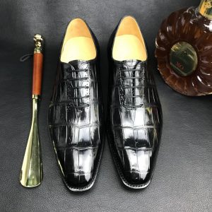 Crocodile Oxford Dress Shoes Men's Formal Classic Design