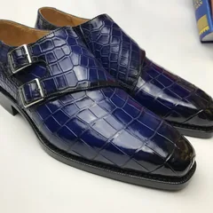 Crocodile Leather Brogues Buckle Shoes BMBAS120192 image 3