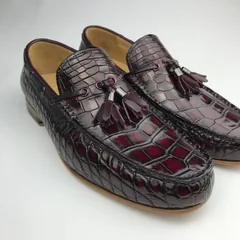 Crocodile Leather Church Tassel Loafers BMBAS120193 image 3