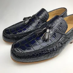 Tassel Loafers Shoes Men Pointed Toe Crocodile Men Shoes BMBAS120194 image 3