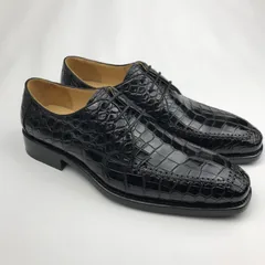 Genuine Crocodile Leather Vintage Handmade Shoes BMBAS120198 image 4