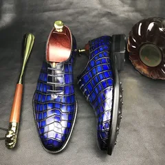 Classic Oxford Shoes Crocodile Formal Dress Shoes BMBAS12071 image 5