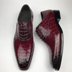 Men Dress Shoes Crocodile Pattern Oxford Business Shoe BMBAS12080 image 4
