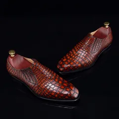 Crocodile Men’s Leather Loafer Driving Style BMBAS12058 image 3