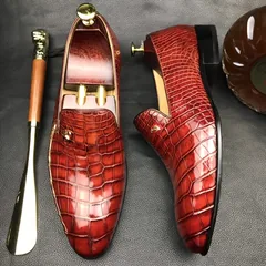 Driving Loafers Boat Shoes Slip On Crocodile BMBAS12084 image 4