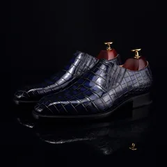 Scale-Patterned Slip-On Casual Loafers BMBAS12059 image 4