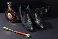 Crocodile Pattern Hasp Pointed Shoes BMGAS120100 image 4
