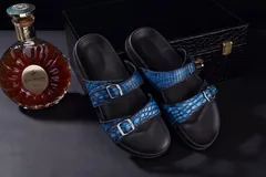 Men’s Open Toe Crocodile slippers BMBAS120107 image 3