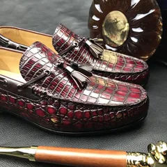 Men’s Crocodile Tassel Loafer Slip On BMBAS120122 image 4
