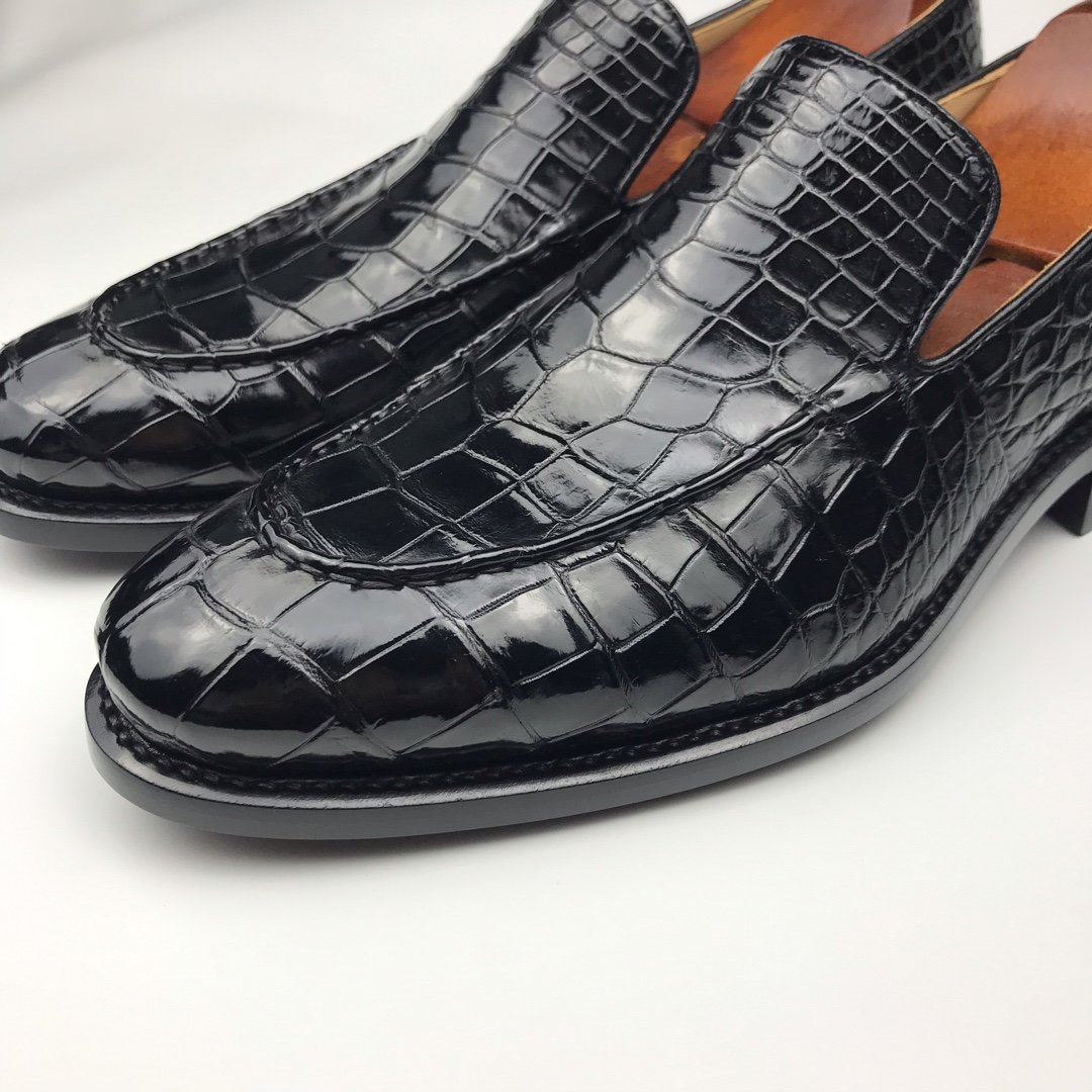 Men’s Slip-On Crocodile Driving Style Loafer BMBAS120131 image 5
