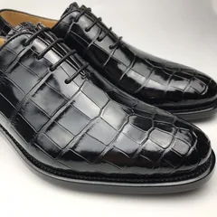 Scale-Patterned Lace-Up Oxford Shoes BMBAS120133 image 4