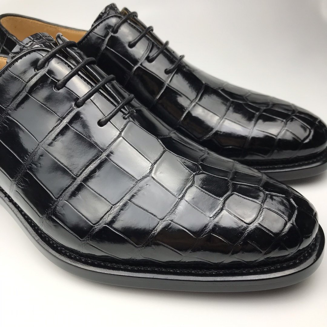 Men’s Crocodile Print Lace-up Oxford BMBAS120133 image 4