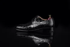 Scale-Patterned Lace-Up Derby Shoes BMBAS120138 image 4