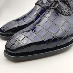 Blue Scale-Patterned Dress Shoes BMBAS120142 image 3