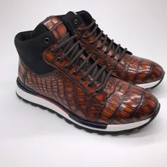Men’s Genuine Crocodile Real Skin Fashion Sneaker BMBAS120147 image 5
