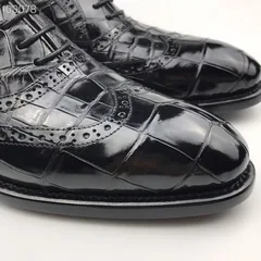 Men’s Crocodile with Leather Sole Oxford BMBAS120149 image 4